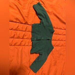 Green Long Sleeve Baby Cardigan